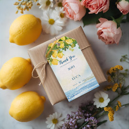 Etiquetas Para Regalos Coastal Mediterranean Lemon Grove Wedding Favor