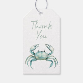 Etiquetas Para Regalos Coastal Watercolor Crab Personalized