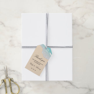 Etiquetas Para Regalos Coastal Wedding Beach Thank You Favor Gift Tags