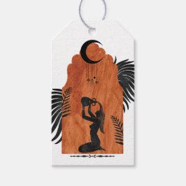 Etiquetas Para Regalos Cobre y negro cósmico místico