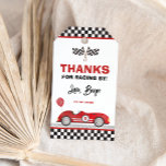 Etiquetas Para Regalos Coche Retro Red Race Fast One Boy Birthday Favor<br><div class="desc">Estas llamativas etiquetas de favores mezclan el encanto vintage con el humor lúdico,  con un auto de carrera retro bellamente ilustrado en vibrantes tonos rojos acentuados por globos que añaden un toque de alegría a cualquier celebración de cumpleaños.</div>