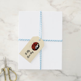 Etiquetas Para Regalos Cochinita Mariquita, Día de San Valentín de Dibujo