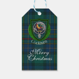 Etiquetas Para Regalos Cockburn Scottish Clan Tartan & Crest