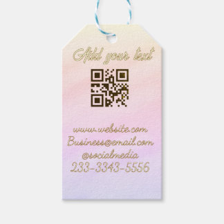 Etiquetas Para Regalos código QR personalizado simple agregue su nombre t