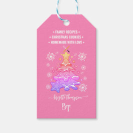 Etiquetas Para Regalos Código QR promocional de copo de nieve de galleta 