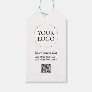 Etiquetas Para Regalos Código QR promocional simple de logotipo comercial