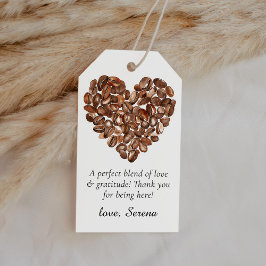 Etiquetas Para Regalos Coffee Love is Brewing Shower Thank You Favor