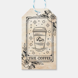 Etiquetas Para Regalos Coffee Tarot Card