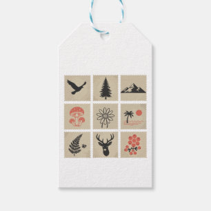 Etiquetas Para Regalos Colapso de sellos de naturaleza