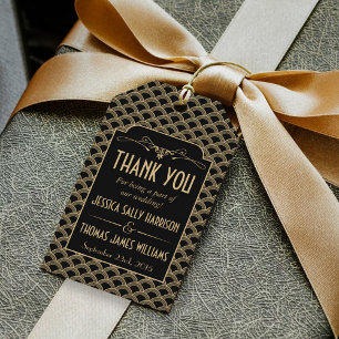 Etiquetas Para Regalos Colección de Bodas Art Decó de los años 20
