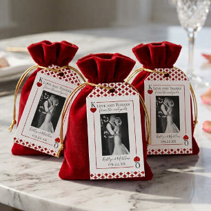 Etiquetas Para Regalos Colección de Bodas de Cartas de Juego con Monogram