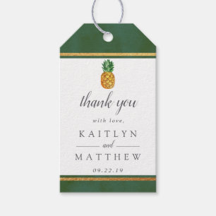Etiquetas Para Regalos Colección de Bodas de piña tropical