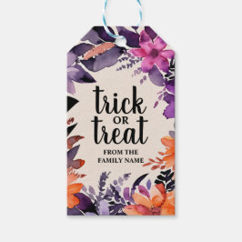 Etiquetas Para Regalos Colección de guirnaldas florales de Halloween