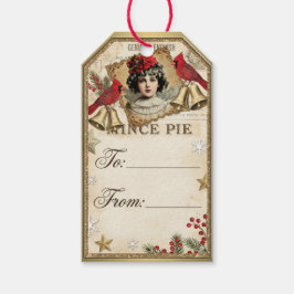 Etiquetas Para Regalos Collage de Tesoros de Navidad Victorianos