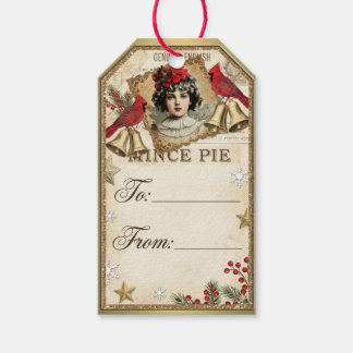 Etiquetas Para Regalos Collage de Tesoros de Navidad Victorianos