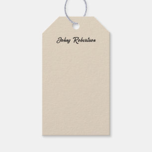 Etiquetas Para Regalos Color Almendra Elegante Profesional Minimalista