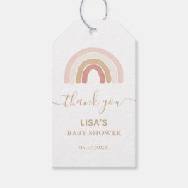 Etiquetas Para Regalos Color de agua rosa Arcoiris Baby Shower