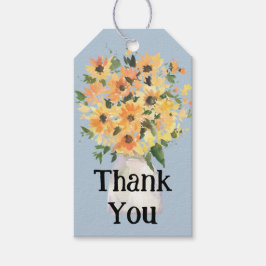 Etiquetas Para Regalos Color de agua rústico del buquete girasol
