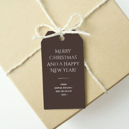 Etiquetas Para Regalos Color de tendencia café marrón Minimalista