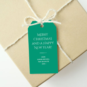 Etiquetas Para Regalos Color de tendencia Jade Verde Minimalista