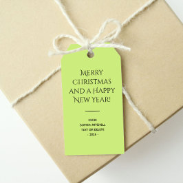 Etiquetas Para Regalos Color de tendencia Primavera Verde Minimalista