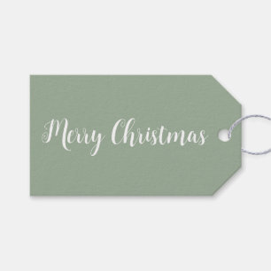 Etiquetas Para Regalos Color de tendencia Sage suave Minimalista