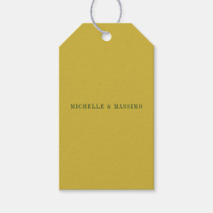 Etiquetas Para Regalos Color dorado minimalista plano moderno