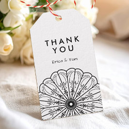 Etiquetas Para Regalos color personalizado floral minimalista moderna