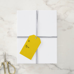 Etiquetas Para Regalos Color sólido amarillo del bus escolar