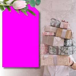 Etiquetas Para Regalos Color sólido fucsia | Clásico Elegante