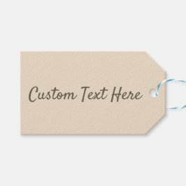 Etiquetas Para Regalos Color sólido liso Champagne beige