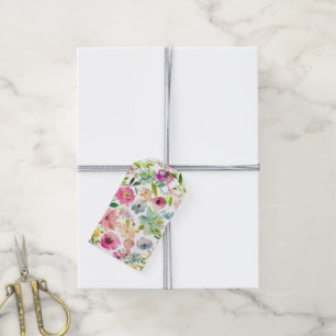 Etiquetas Para Regalos Colores Florales Alegres Multiuso de Primavera
