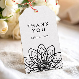 Etiquetas Para Regalos Colores personalizados retro minimalista floral