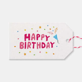 Etiquetas Para Regalos Colorful Happy Birthday Gift Tag
