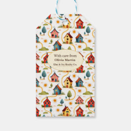Etiquetas Para Regalos Colorful Neighborhood Houses Realtor