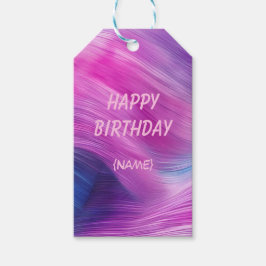 Etiquetas Para Regalos Colorful Swirl Personalized Name 