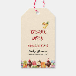 Etiquetas Para Regalos Colorida acuarela helado crema dulce Baby Shower