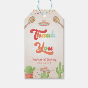 Etiquetas Para Regalos Colorida Fiesta Groovy de Cumpleaños 1er Año Graci