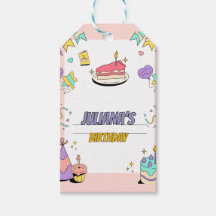 Colorida invitación a fiesta de cumpleaños ilustra