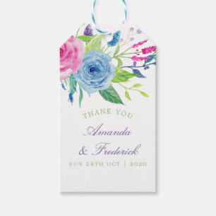 Etiquetas Para Regalos Combo color ultra violeta color agua color Boda fl