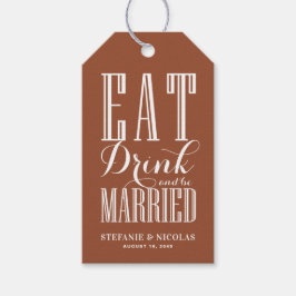 Etiquetas Para Regalos Comer, beber y casarse con un Boda de Terracotta