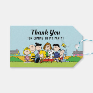 Etiquetas Para Regalos Cómics de Peanuts Cumpleaños de Charlie Brown y