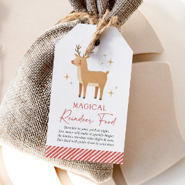 Etiquetas Para Regalos Comida Mágica de Reno Navidad Fiesta