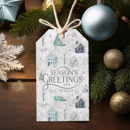Etiquetas Para Regalos Cómodo Navidades del hogar ID985 Verde azulado