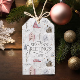 Etiquetas Para Regalos Cómodo Navidades domésticos Pink ID985