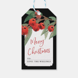 Etiquetas Para Regalos Comprobación de búfalo Navidades de rubí blanco y 