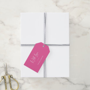 Etiquetas Para Regalos Con amor Guión Minimalista Personalizado Rosa cali