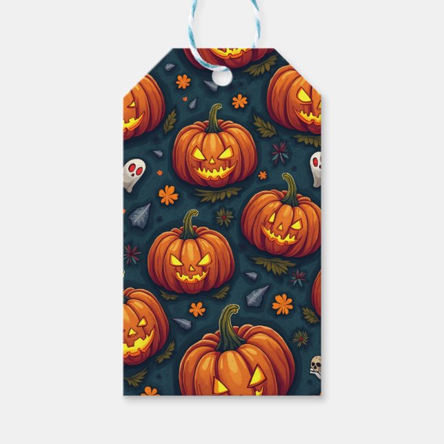 Etiquetas Para Regalos Concepto de Halloween (Anverso)