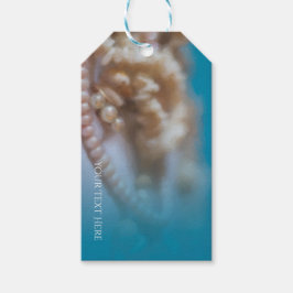 Etiquetas Para Regalos Conchas y Perlas Fiesta de Playa Elegante Pintada