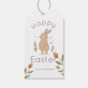 Etiquetas Para Regalos Conejito de Pascua Feliz y Lindo